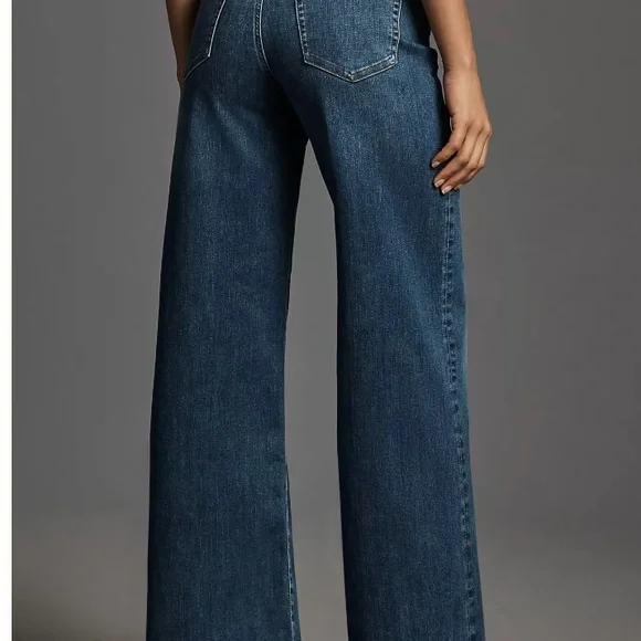 Frame Le Slim Palazzo High Rise Wide Leg Denim Jeans - Picture 3 of 5